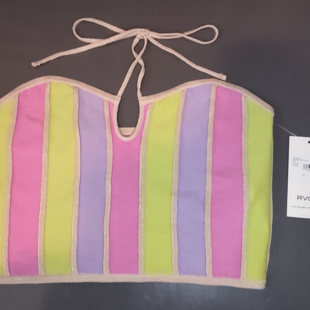 NWT RCVA halter crop top